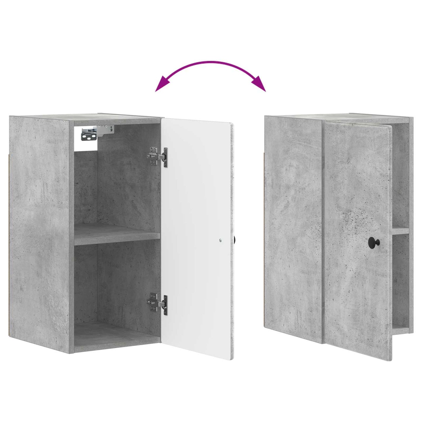 Badkamer wandkast BREDA Betongrijs 30 x 31 x 59 cm Bewerkt hout