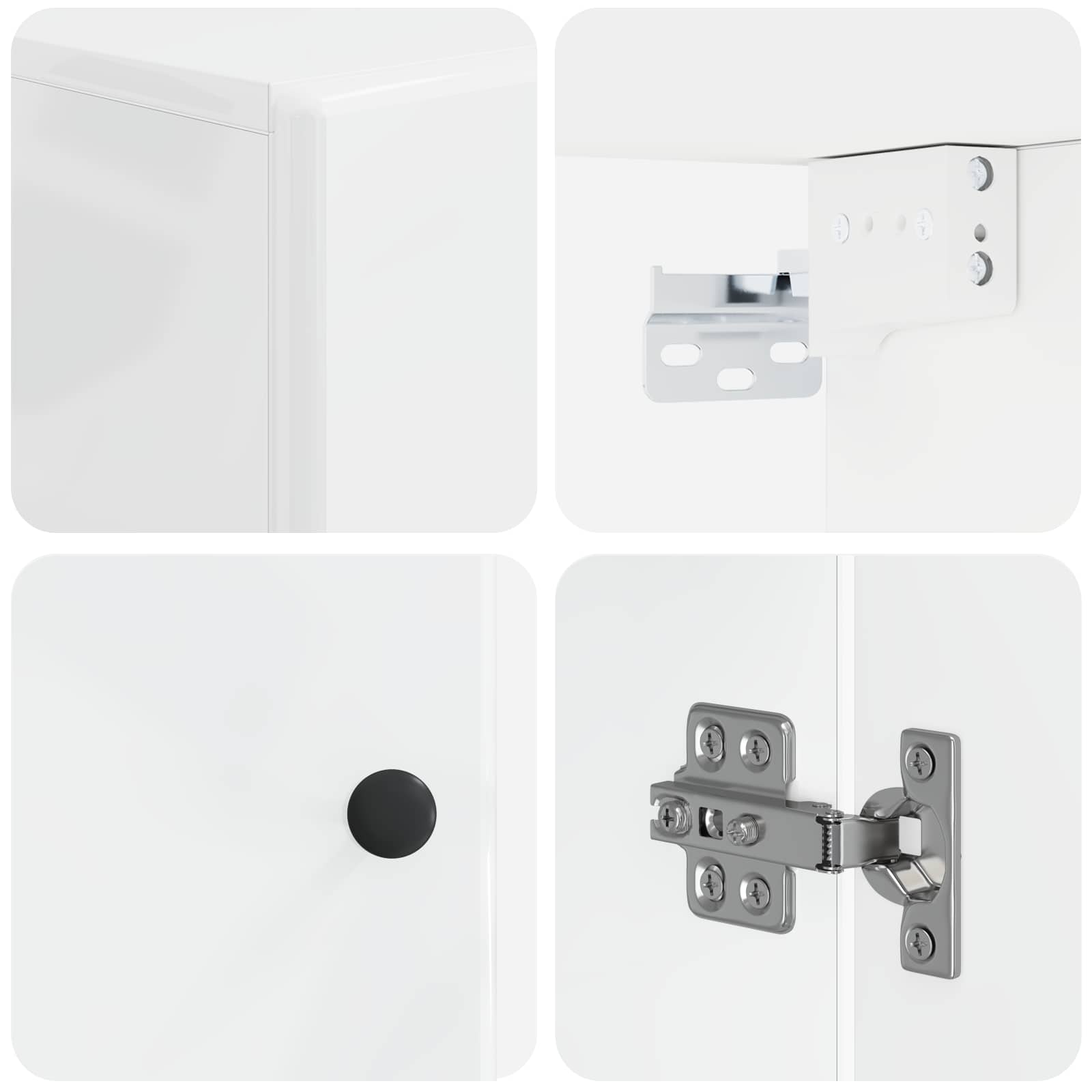 Badkamer wandkast BREDA Hoogglans Wit 30 x 31 x 59 cm