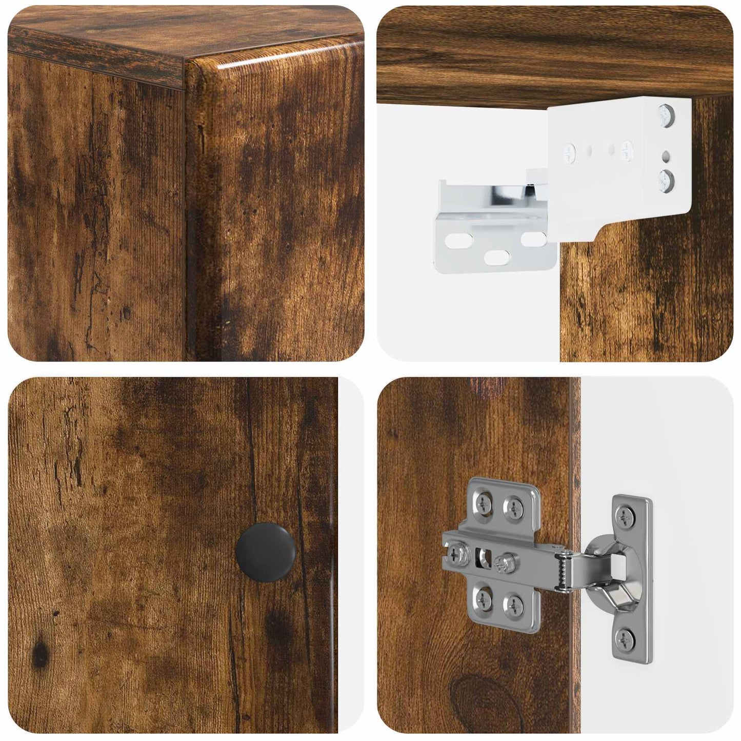 Badkamer wandkast BREDA Gerookt eiken 30 x 31 x 59 cm