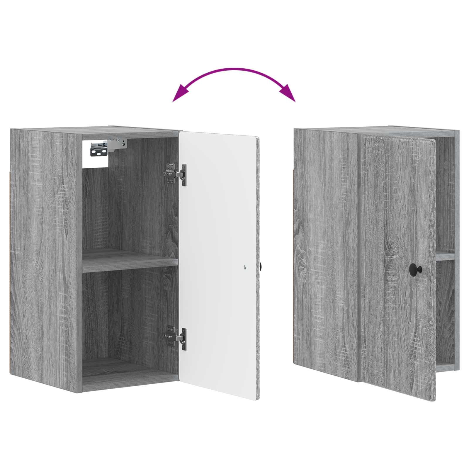 Badkamer wandkast BREDA Grijs Sonoma 30 x 31 x 59 cm