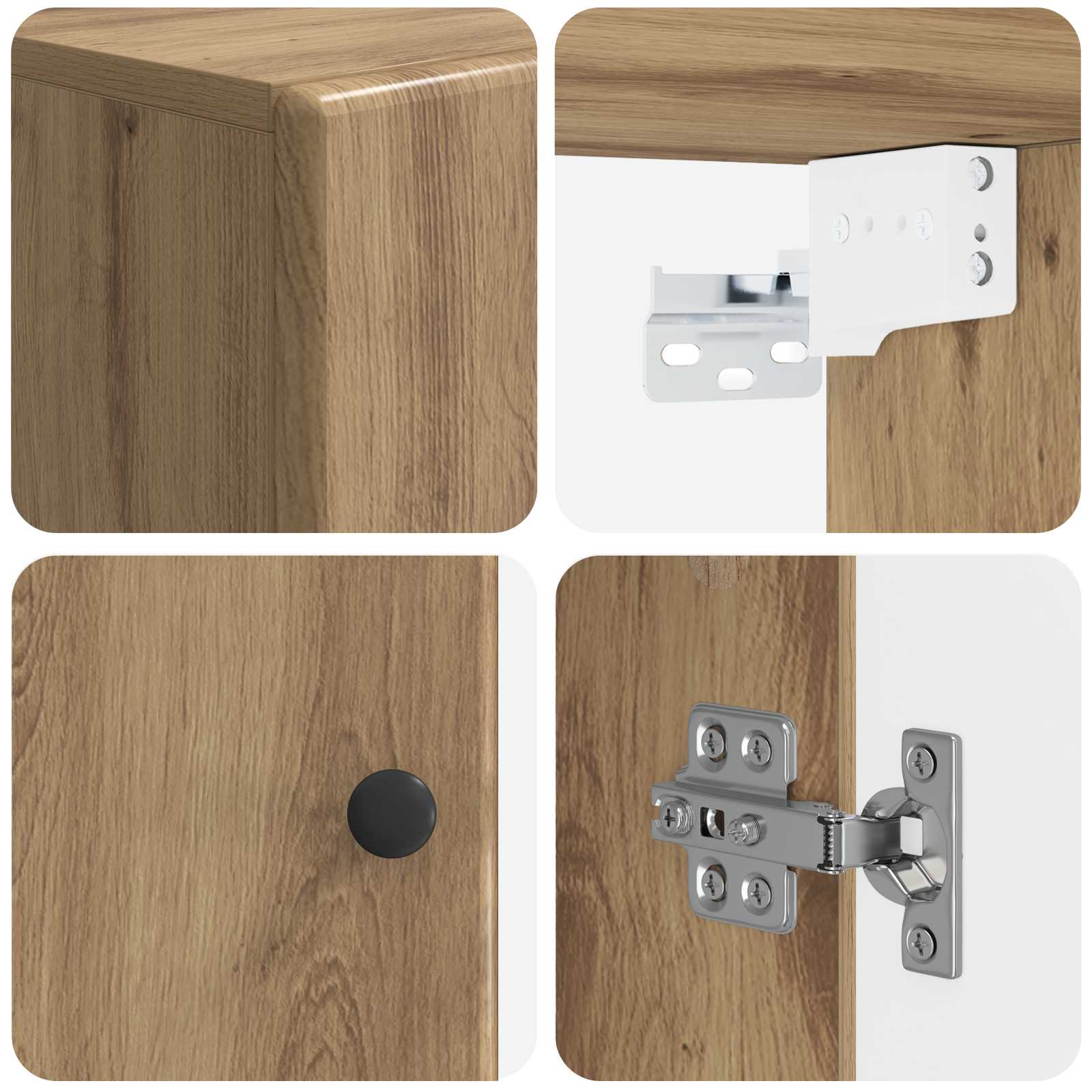 Badkamer wandkast BREDA Artisanaal eiken 30 x 31 x 59 cm