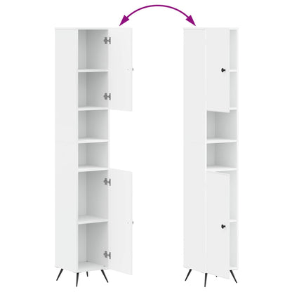 Badkamerkast met Open Plank BREDA Wit 30 x 31 x 190 cm