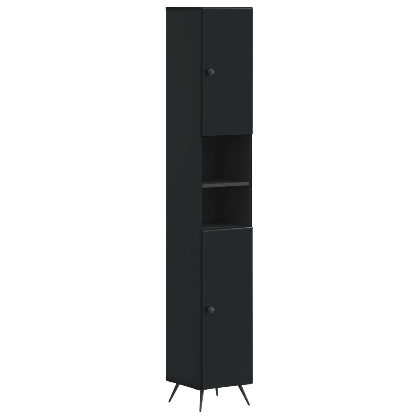 Badkamerkast met Open Plank BREDA Zwart 30 x 31 x 190 cm
