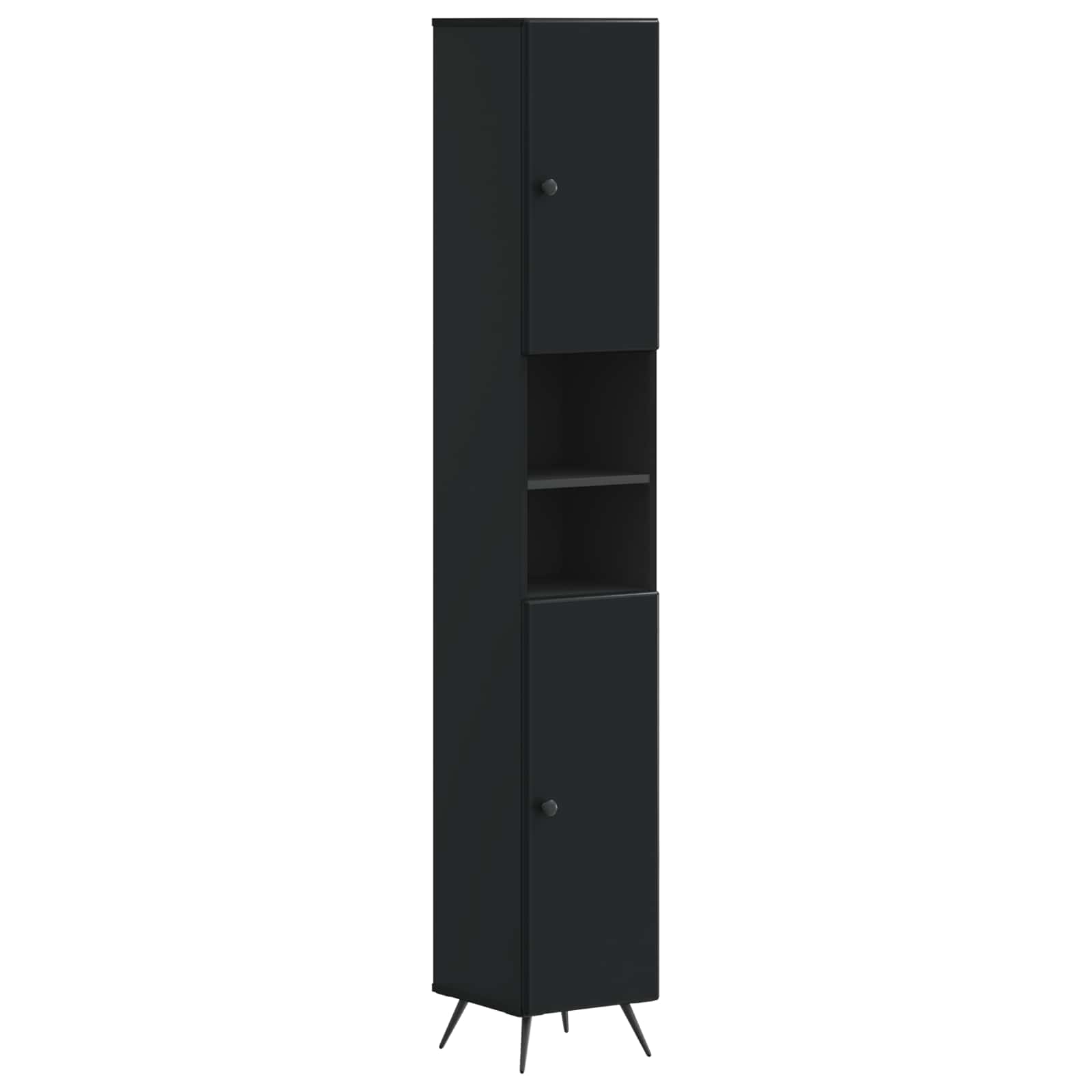 Badkamerkast met Open Plank BREDA Zwart 30 x 31 x 190 cm