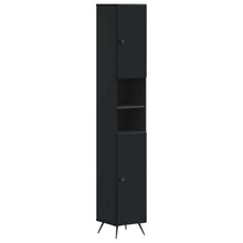 Badkamerkast met Open Plank BREDA Zwart 30 x 31 x 190 cm