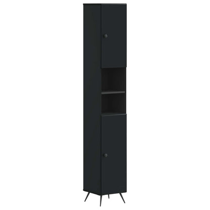 Badkamerkast met Open Plank BREDA Zwart 30 x 31 x 190 cm
