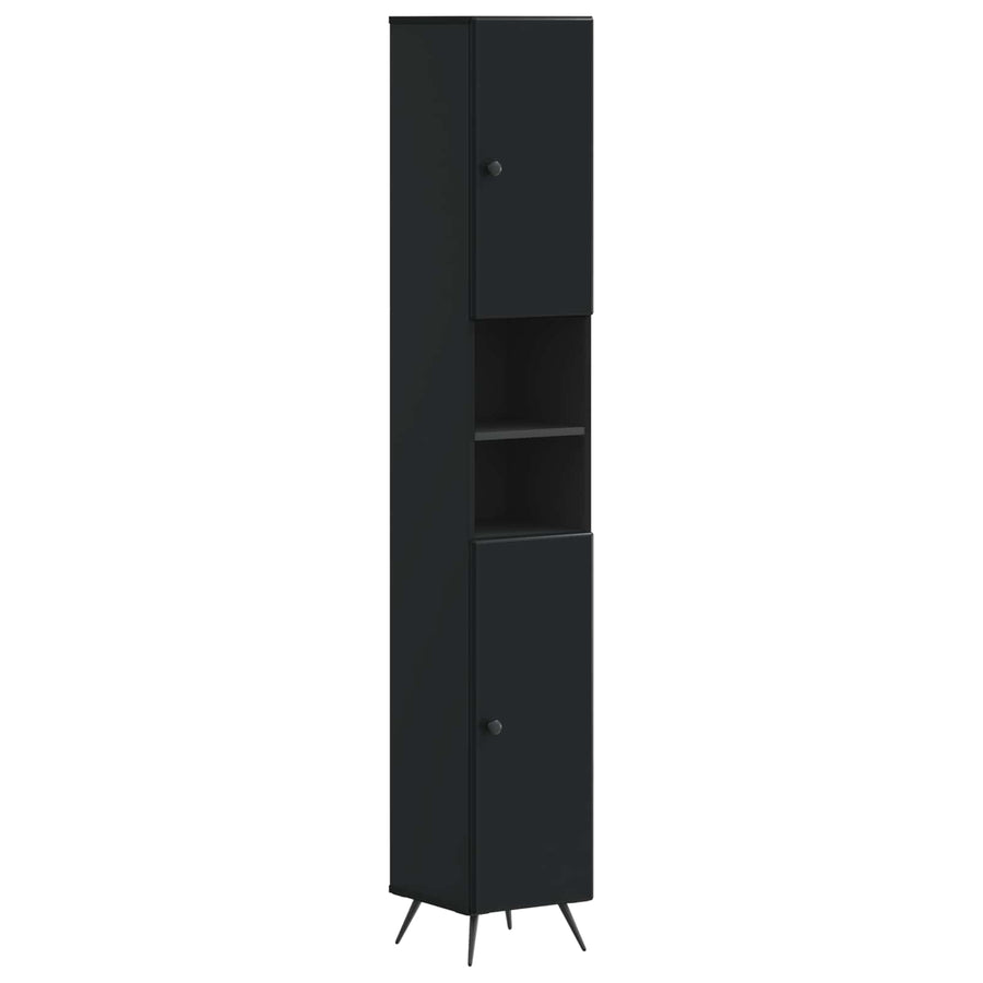 Badkamerkast met Open Plank BREDA Zwart 30 x 31 x 190 cm