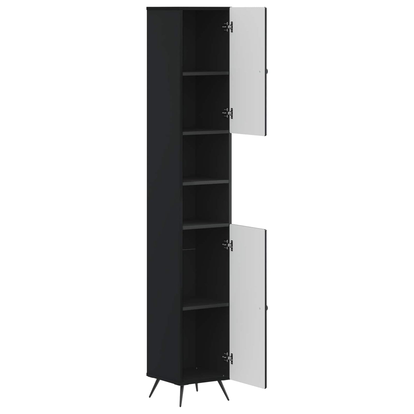Badkamerkast met Open Plank BREDA Zwart 30 x 31 x 190 cm