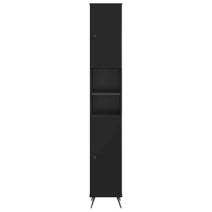 Badkamerkast met Open Plank BREDA Zwart 30 x 31 x 190 cm