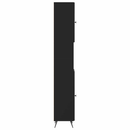Badkamerkast met Open Plank BREDA Zwart 30 x 31 x 190 cm