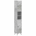 Badkamerkast 30x31x190 cm betongrijs bewerkt hout