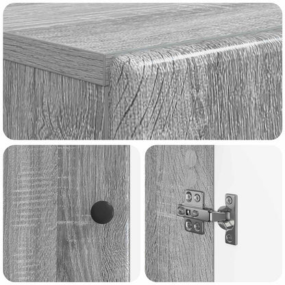 Badkamerkast met Open Plank BREDA Grijs Sonoma 30 x 31 x 190 cm
