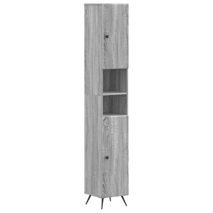 Badkamerkast met Open Plank BREDA Grijs Sonoma 30 x 31 x 190 cm