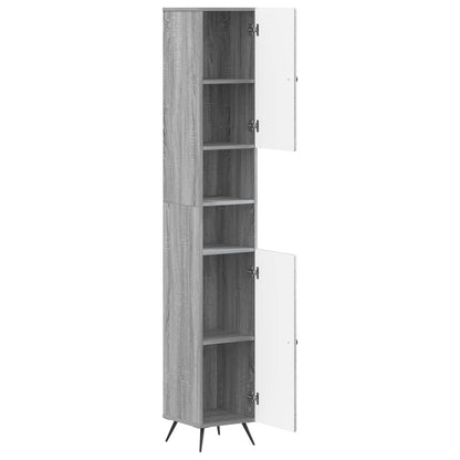 Badkamerkast met Open Plank BREDA Grijs Sonoma 30 x 31 x 190 cm