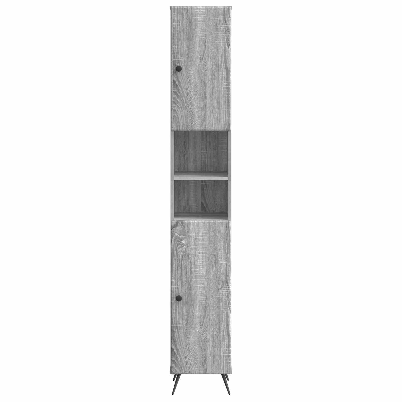 Badkamerkast met Open Plank BREDA Grijs Sonoma 30 x 31 x 190 cm