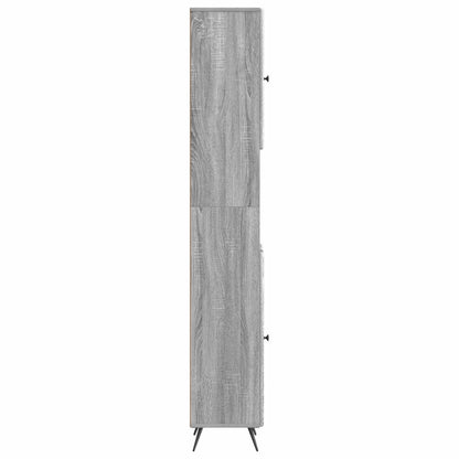 Badkamerkast met Open Plank BREDA Grijs Sonoma 30 x 31 x 190 cm
