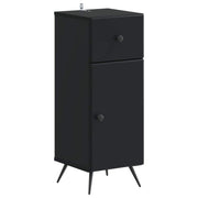 Badkamerkast Breda 30x31x80 cm zwart bewerkt hout