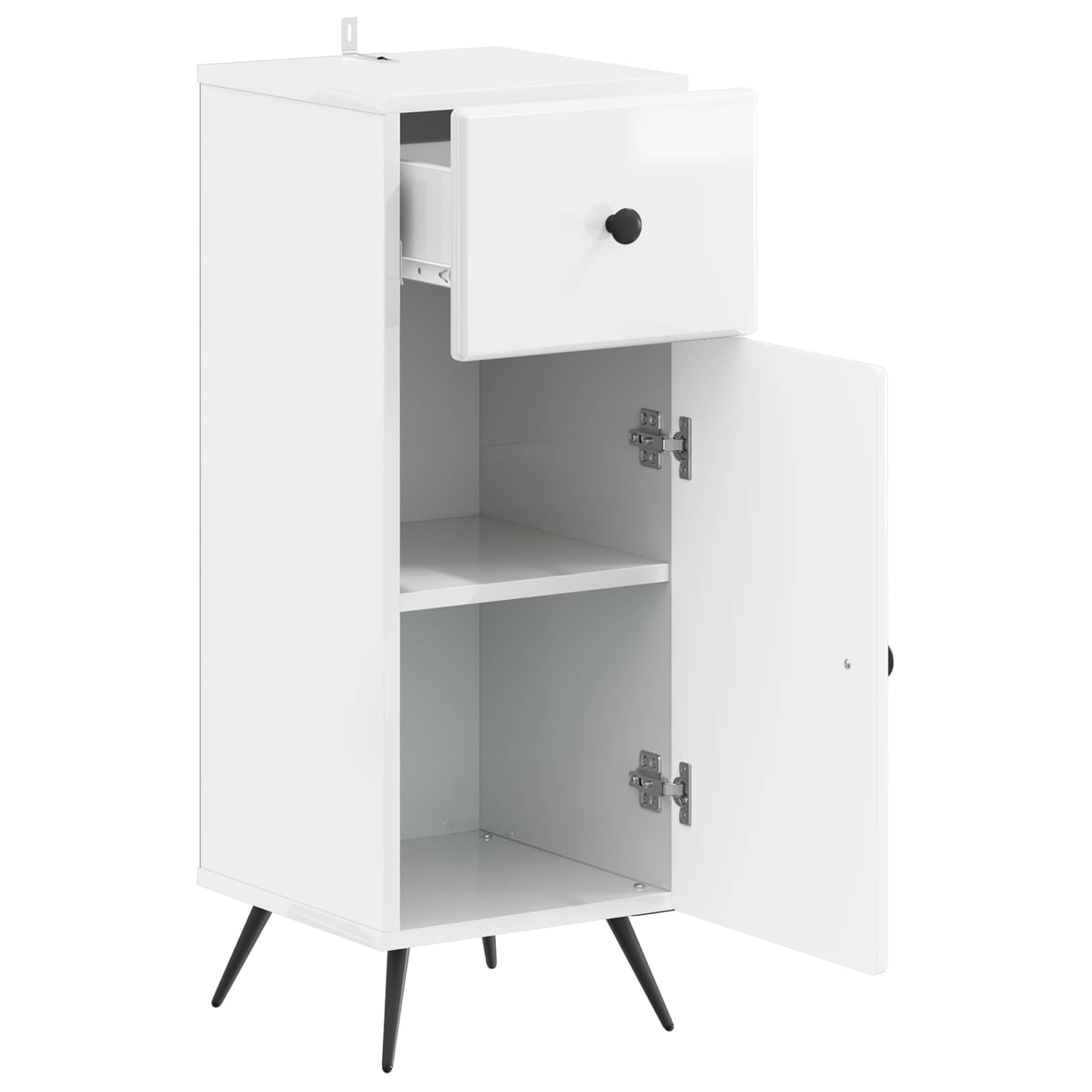 Badkamer Opbergkast BREDA Hoogglans Wit 30 x 31 x 80 cm