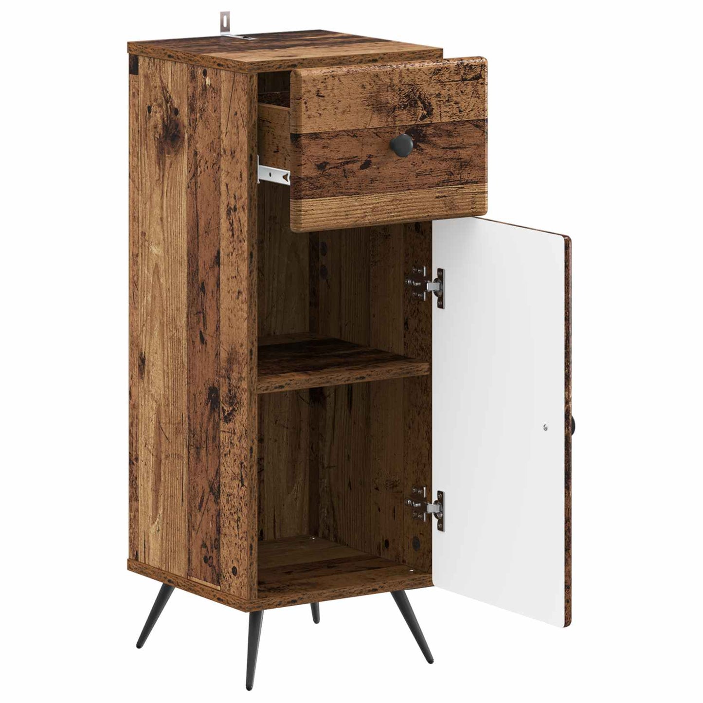 Badkamer Opbergkast BREDA Oud hout 30 x 31 x 80 cm Bewerkt hout