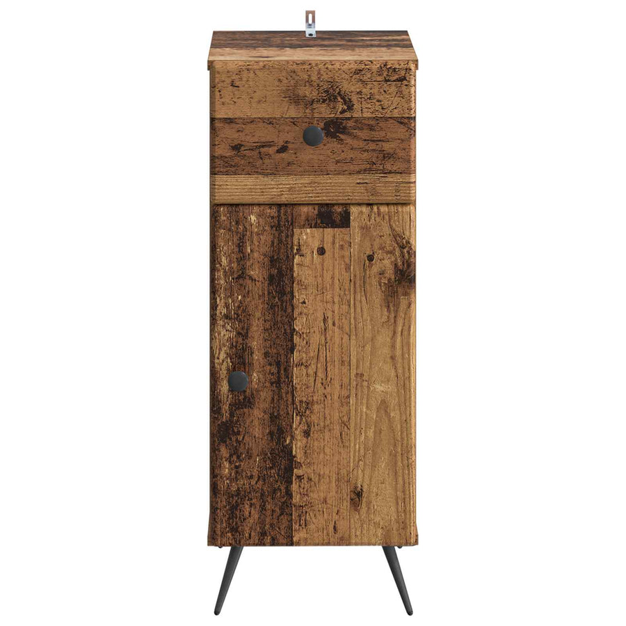 Badkamer Opbergkast BREDA Oud hout 30 x 31 x 80 cm Bewerkt hout