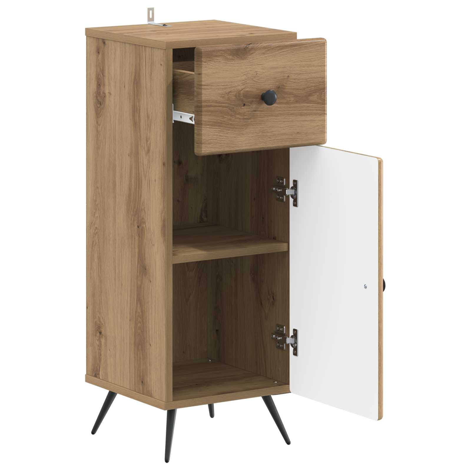 Badkamer Opbergkast BREDA Artisanaal eiken 30 x 31 x 80 cm