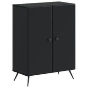 Badkamerkast Breda 59,5x31x80 cm zwart bewerkt hout