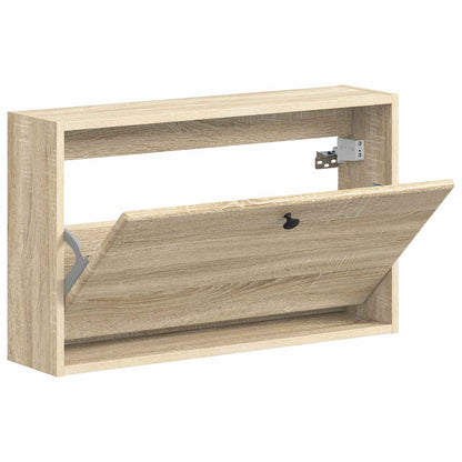 Wandgemonteerde Schoenkast BREDA 71 x 17 x 43 cm Bewerkt hout