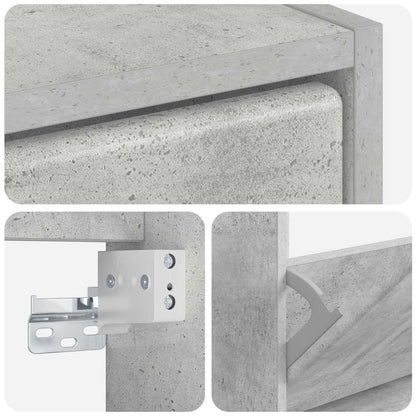 Wandgemonteerde Schoenkast BREDA 71 x 17 x 43 cm Bewerkt hout