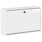 Schoenenkast 71x17x43 cm bewerkt hout hoogglans wit