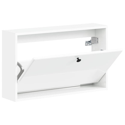 Wandgemonteerde Schoenkast BREDA 71 x 17 x 43 cm Bewerkt hout