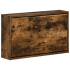 Wandgemonteerde schoenkast 71x17x43 cm bewerkt hout