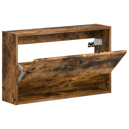 Wandgemonteerde Schoenkast BREDA 71 x 17 x 43 cm Bewerkt hout