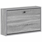 Wandgemonteerde schoenkast 71x17x43 cm bewerkt hout