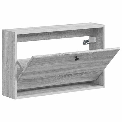 Wandgemonteerde Schoenkast BREDA 71 x 17 x 43 cm Bewerkt hout