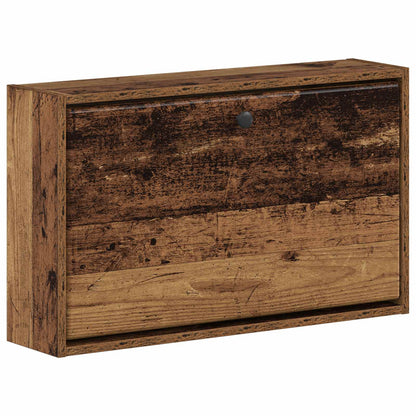 Wandgemonteerde Schoenkast BREDA 71 x 17 x 43 cm Bewerkt hout