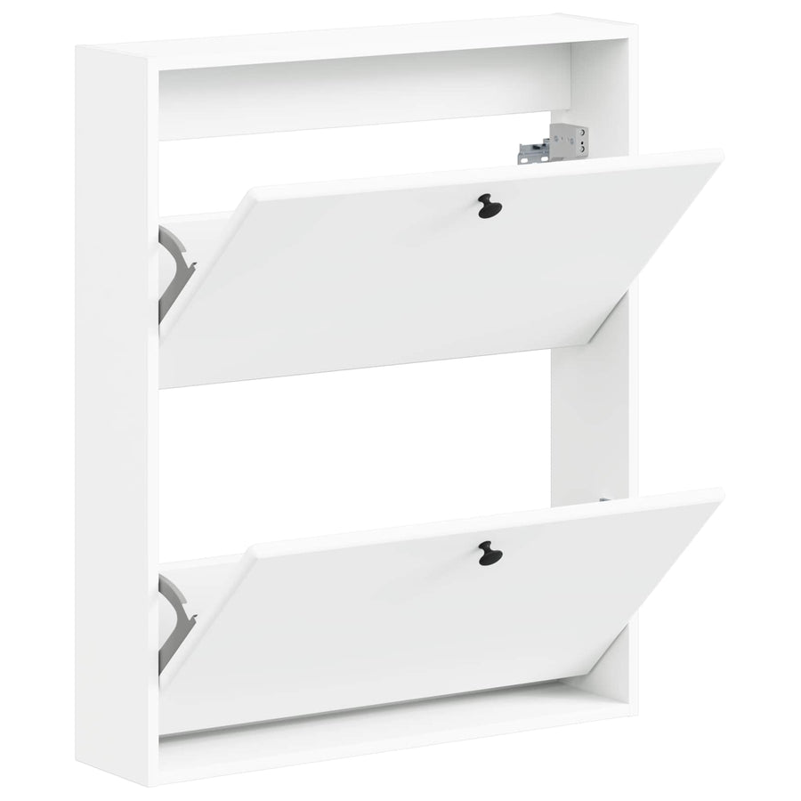 Wandgemonteerde Schoenkast BREDA 71 x 17 x 86 cm Bewerkt hout