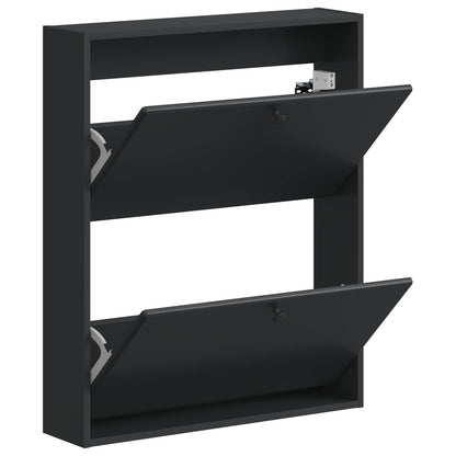 Wandgemonteerde Schoenkast BREDA 71 x 17 x 86 cm Bewerkt hout