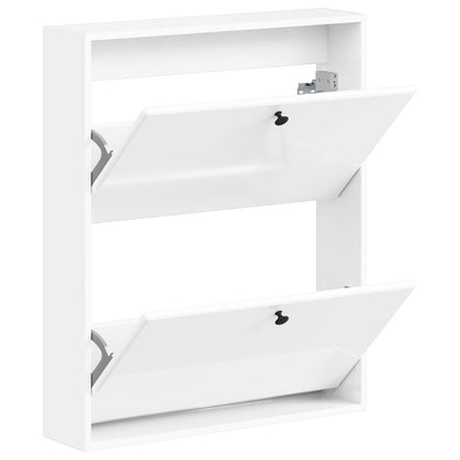 Wandgemonteerde Schoenkast BREDA 71 x 17 x 86 cm Bewerkt hout