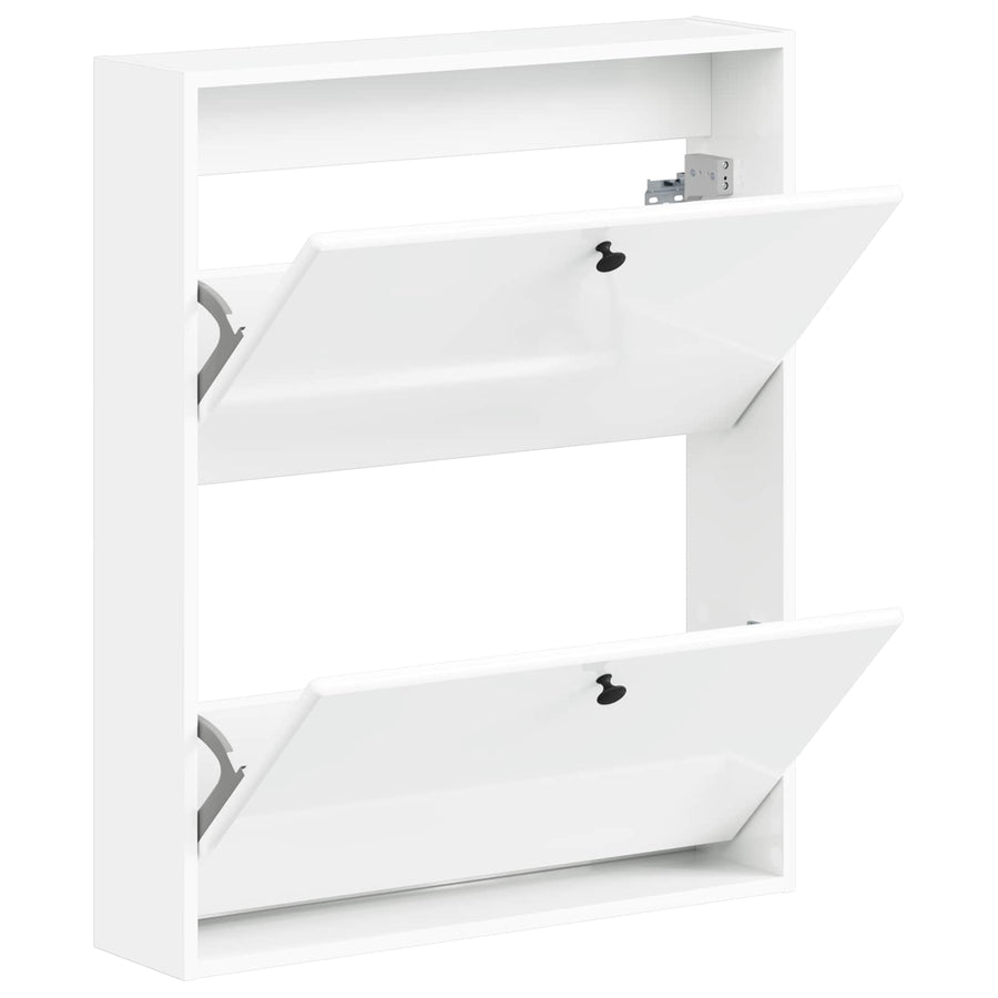 Wandgemonteerde Schoenkast BREDA 71 x 17 x 86 cm Bewerkt hout