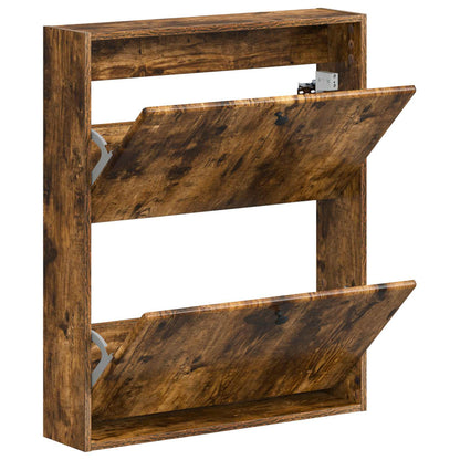 Wandgemonteerde Schoenkast BREDA 71 x 17 x 86 cm Bewerkt hout