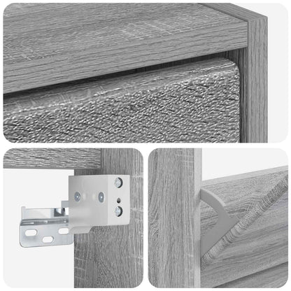 Wandgemonteerde Schoenkast BREDA 71 x 17 x 86 cm Bewerkt hout