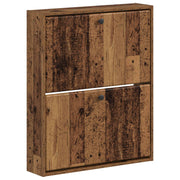 Schoenkast BREDA wandmontage 71x17x86 cm bewerkt hout