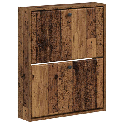 Wandgemonteerde Schoenkast BREDA 71 x 17 x 86 cm Bewerkt hout