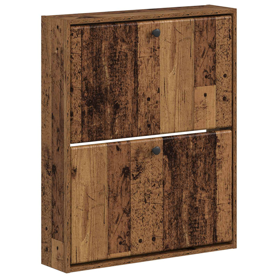 Wandgemonteerde Schoenkast BREDA 71 x 17 x 86 cm Bewerkt hout