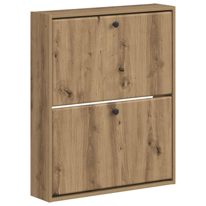 Wandgemonteerde Schoenkast BREDA 71 x 17 x 86 cm Bewerkt hout