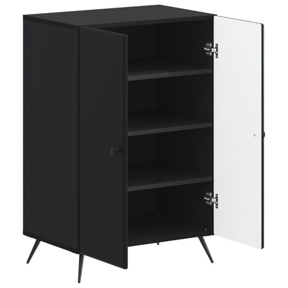 Schoenenkast BREDA 59,5 x 39,5 x 90 cm Bewerkt hout Zwart