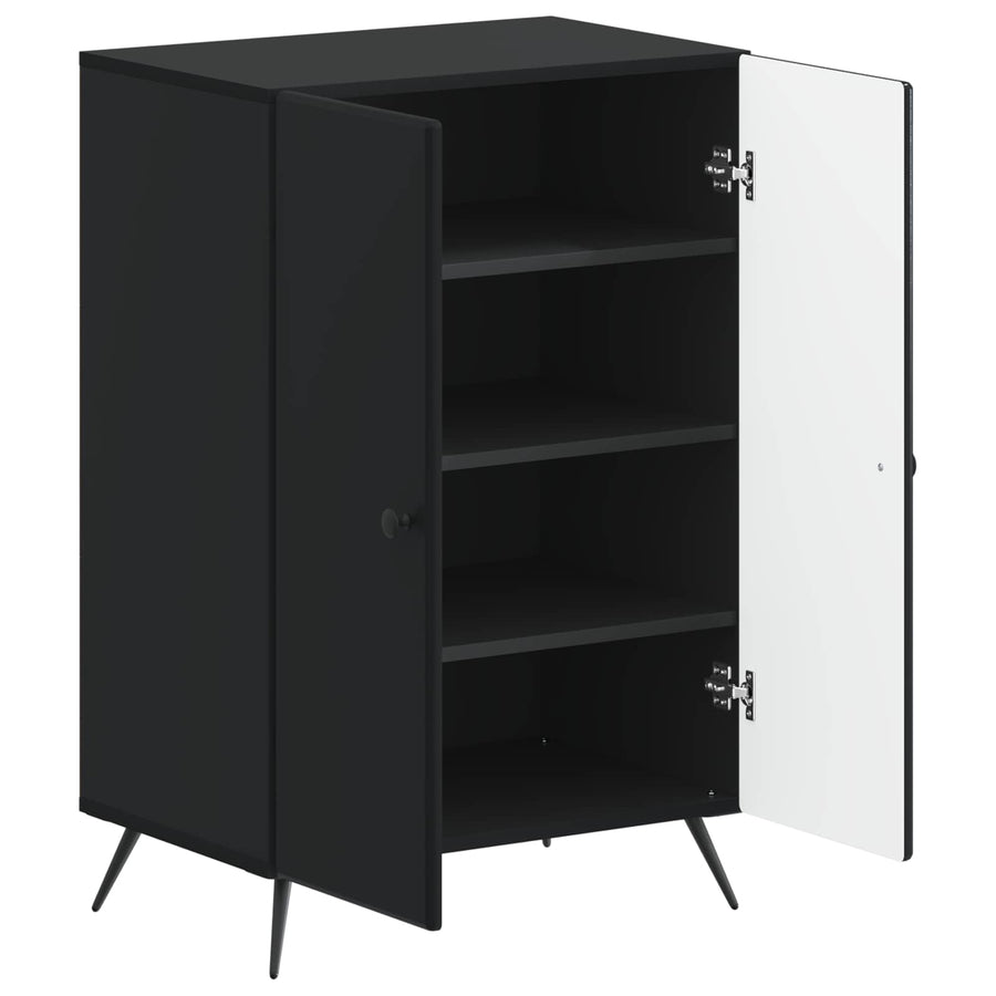 Schoenenkast BREDA 59,5 x 39,5 x 90 cm Bewerkt hout Zwart