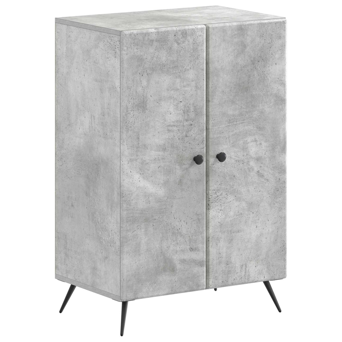 Schoenenkast BREDA 59,5 x 39,5 x 90 cm Bewerkt hout Betongrijs