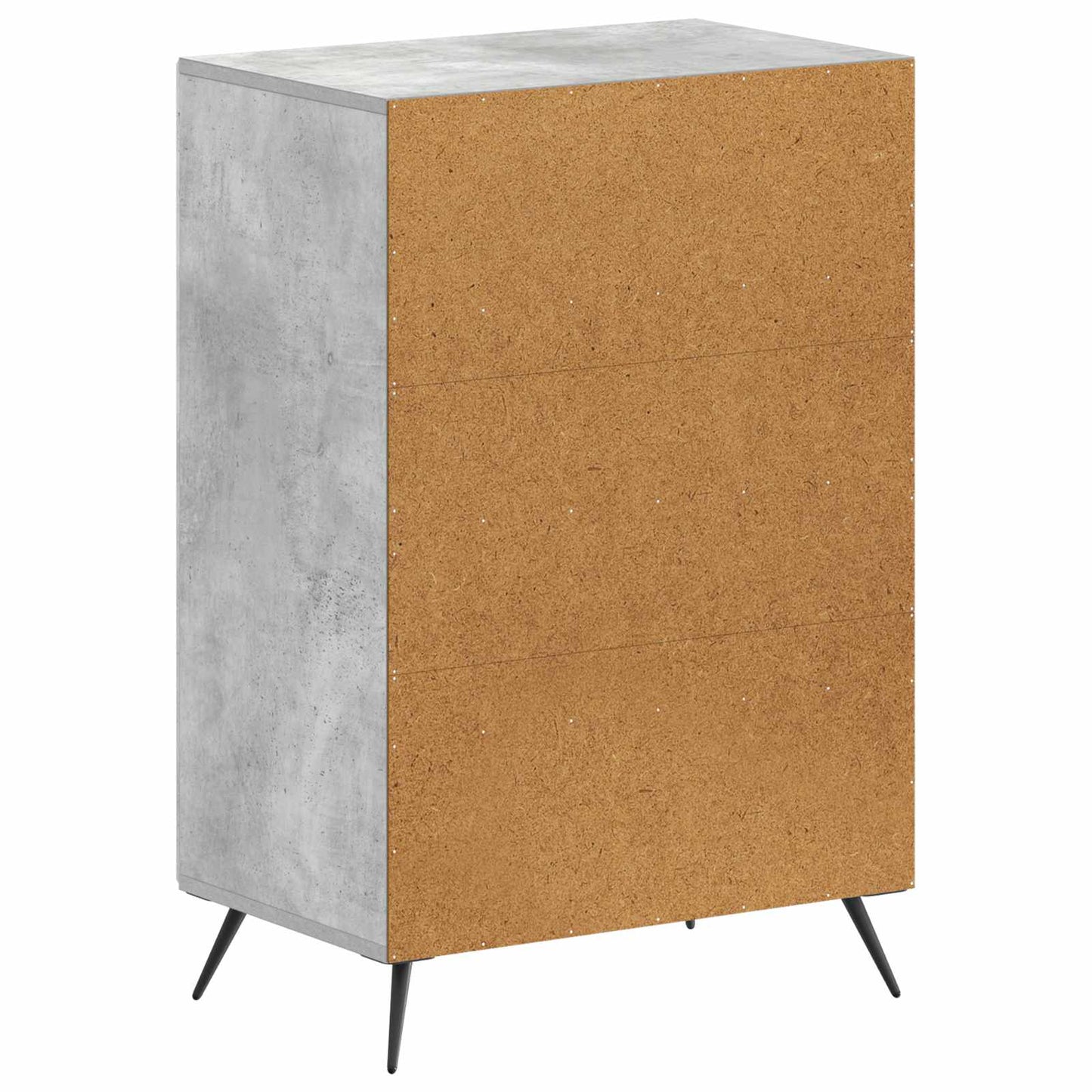 Schoenenkast BREDA 59,5 x 39,5 x 90 cm Bewerkt hout Betongrijs