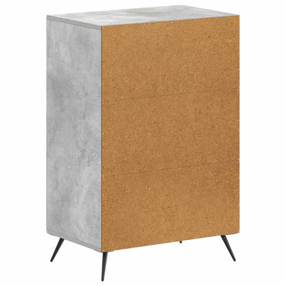 Schoenenkast BREDA 59,5 x 39,5 x 90 cm Bewerkt hout Betongrijs